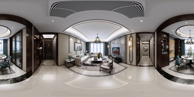 panorama antique chinese style living room restaurant space 19 Modelo 3D .c4d .max .obj .3ds .fbx .stl .blend 
