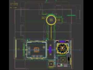 panorama antique chinese style living room restaurant space 19 3D Model