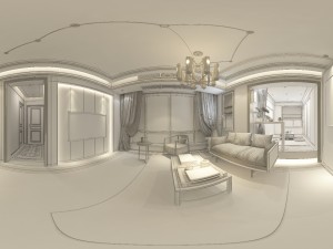 panorama antique chinese style living room restaurant space 20 Modelo 3D