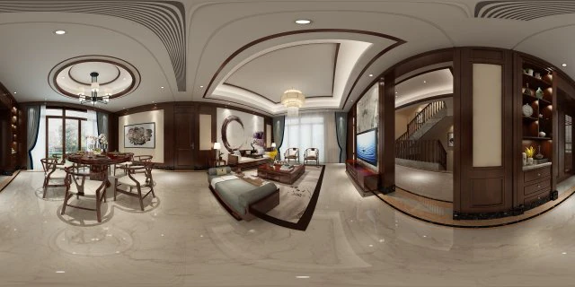 panoramic antique chinese style living room dining room 22 3D Model .c4d .max .obj .3ds .fbx .stl .blend 