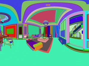 panoramic antique chinese style living room dining room 22 3D Model