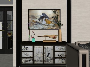 panorama antique chinese style living room restaurant space 23 3Dモデル