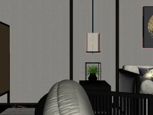 panorama antique chinese style living room restaurant space 24 3D Model
