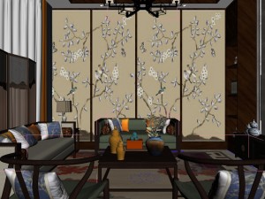 panorama antique chinese style living room restaurant space 25 Modelo 3D