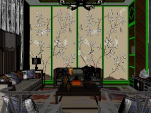 panorama antique chinese style living room restaurant space 25 Modelo 3D