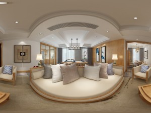 panoramic antique chinese style living room dining room 26 3D Модель