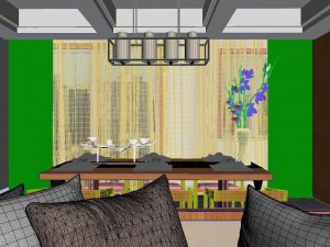 panoramic antique chinese style living room dining room 26 Modelo 3D
