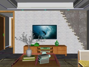 panoramic antique chinese style living room dining room 26 Modelo 3D