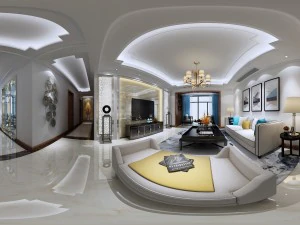 Panorama-Wohnzimmer im antiken chinesischen Stil, Esszimmer 28 3D Modell