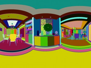 panoramic antique chinese style living room restaurant space 29 3D 모델