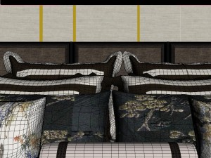 panoramic antique chinese style living room restaurant space 29 3D 모델