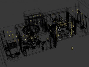 panorama antique chinese style living room restaurant space 31 Model 3D