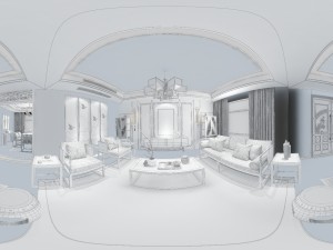 panorama antique chinese style living room restaurant space 32 Modelo 3D