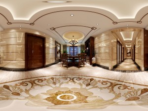 panorama antique chinese style living room restaurant space 33 Modello 3D