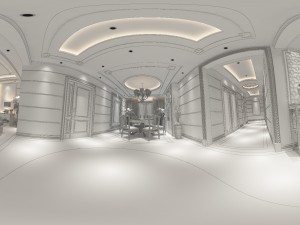 panorama antique chinese style living room restaurant space 33 Modelo 3D