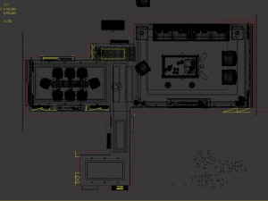 panorama antique chinese style living room restaurant space 34 3D Modell