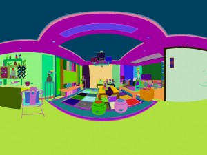 panorama antique chinese style living room restaurant space 35 3D Model