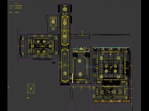 panorama antique chinese style living room restaurant space 35 3D Model
