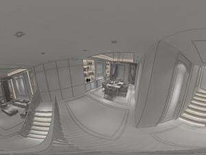 panorama antique chinese style living room restaurant space 37 3Dモデル