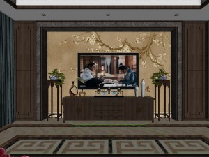 panorama antique chinese style living room restaurant space 38 3D Model