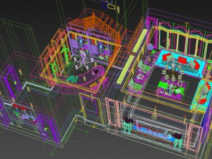 panorama antique chinese style living room restaurant space 38 3D Model