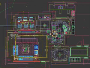 panorama antique chinese style living room restaurant space 41 3D Модель