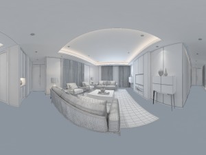 panorama antique chinese style living room restaurant space 43 Modelo 3D