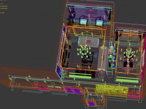 panorama antique chinese style living room restaurant space 45 3D Model