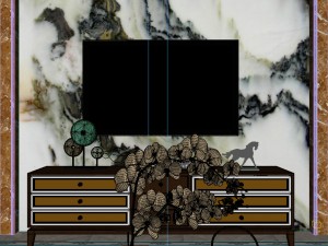panorama antique chinese style living room restaurant space 45 3D Model