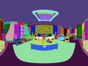 panorama antique chinese style living room restaurant space 46 3D Model