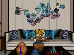 panorama antique chinese style living room restaurant space 46 3D Model