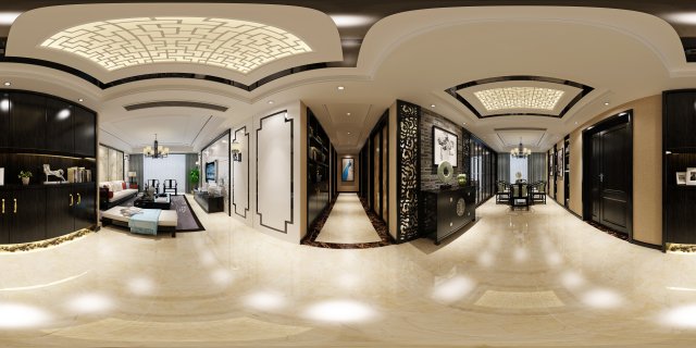panoramic antique chinese style living room dining room 47 Modelo 3D .c4d .max .obj .3ds .fbx .stl .blend 