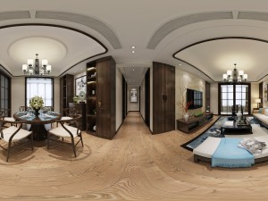 panoramic antique chinese style living room dining room 48 3D मॉडल