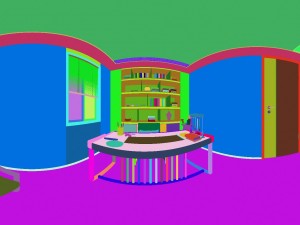 panorama antique chinese style study room 01 3Dモデル