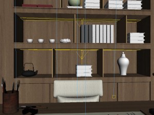 panorama antique chinese style study room 01 3Dモデル