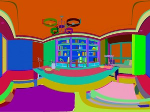 panoramic 360 antique chinese style study room 04 3D 모델