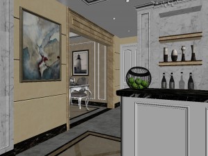 panoramic 360 deluxe european family living room restaurant 01 Modèle 3D