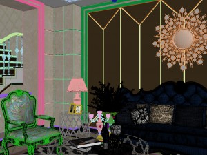 panoramic 360 deluxe european family living room restaurant 02 3Dモデル
