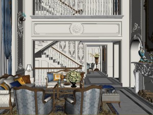 panoramic 360 deluxe european family living room restaurant 03 3Dモデル