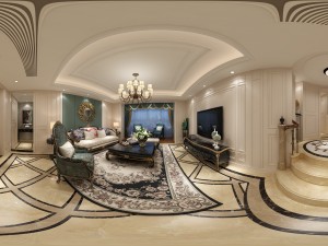 panoramic 360 deluxe european family living room restaurant 04 Modèle 3D