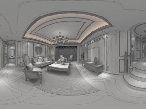 panoramic 360 deluxe european family living room restaurant 04 Modèle 3D
