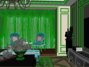 panoramic 360 deluxe european family living room restaurant 04 3D Model