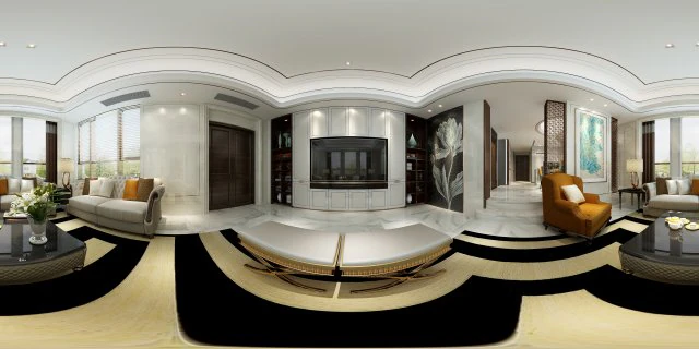 panoramic 360 deluxe european family living room restaurant 06 3D Model .c4d .max .obj .3ds .fbx .stl .blend 