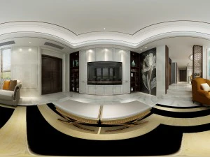 パノラマ 360 デラックス ヨーロッパのファミリー リビング ルーム レストラン 06 3Dモデル