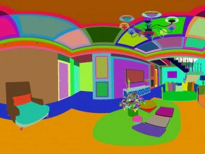 panoramic 360 deluxe european family living room restaurant 07 3D Model