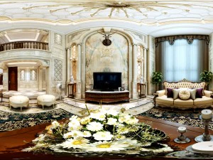 restaurante panorâmico 360 deluxe com sala de estar familiar europeia 08 Modelo 3D