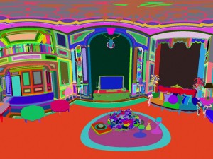 panoramic 360 deluxe european family living room restaurant 08 3D Model