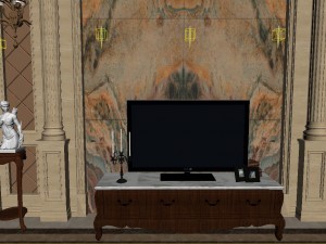 panoramic 360 deluxe european family living room restaurant 08 3D Model