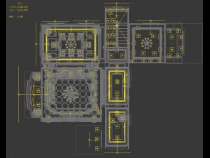 panoramic 360 deluxe european family living room restaurant 08 3D Model