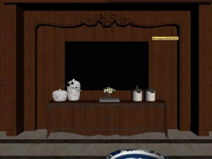 panoramic 360 deluxe european family living room restaurant 09 3D Model